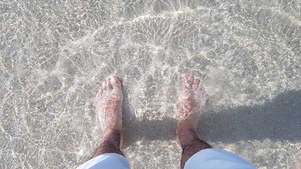 Arbeiten in der Sonne am Wasser